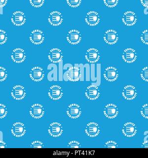 Service data security pattern vector seamless blue Stock Vector