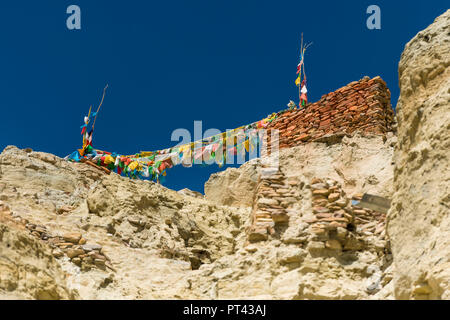 Chiwang Caves in Tibet, Stock Photo
