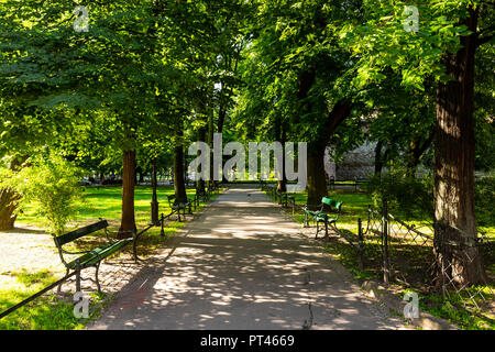 Europe, Poland, Lesser Poland, Krakow, Planty Stock Photo