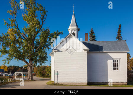 Canada, Quebec , Capitale-Nationale Region, Charlevoix, Saint Joseph de la Rive,  village church Stock Photo