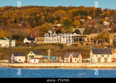 Canada, Quebec, Gaspe Peninsula, Gaspe, town view, dawn Stock Photo