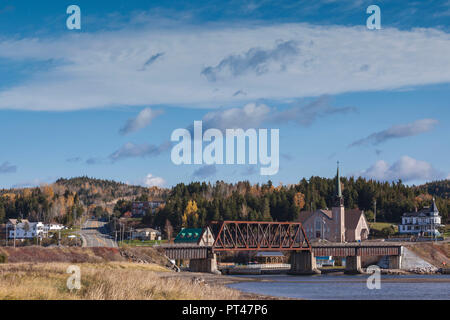 Canada, Quebec, Gaspe Peninsula, Port Daniel, town view, autumn Stock Photo