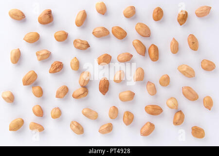 peanut bean on white color background and clipping path.	 Stock Photo