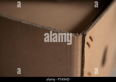 corner of cardboard box Stock Photo