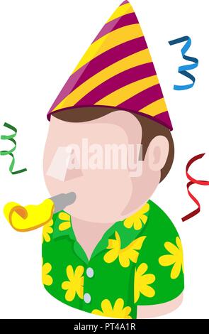 Party Man Avatar People Icon Stock Vector