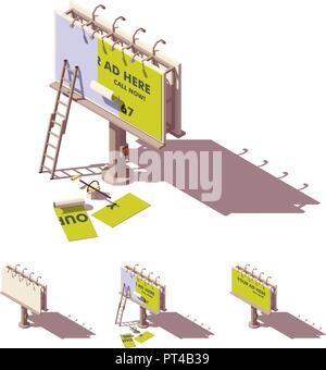 Vector isometric billboard Stock Vector