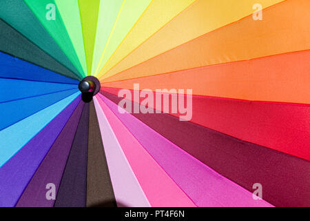 Abstract geometric triangle pattern in bright rainbow multiple colors Stock Photo