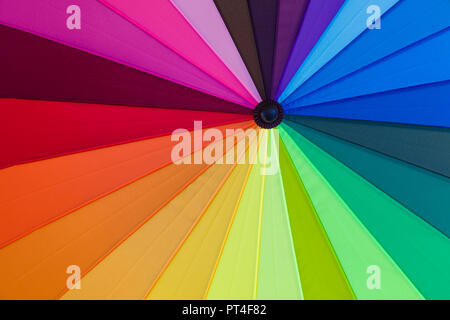 Abstract geometric triangle pattern in bright rainbow multiple colors Stock Photo