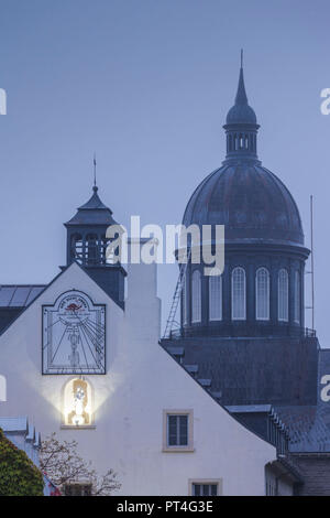Canada, Quebec, Mauricie Region, Trois Rivieres, churches along Rue des Ursulines, ddawn Stock Photo