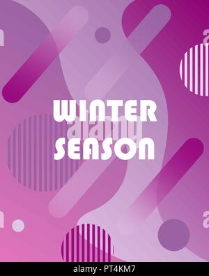 Winter background with gradients,shapes and geometric elements in memphis style.Abstract posters perfect for prints,flyers,banners,invitations,special Stock Vector