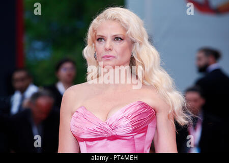 VENICE, ITALY - AUGUST 31: Angela Ismailos attends the premiere of the movie 'A Star Is Born' during the 75th Venice Film Festival on August 31, 2018  Stock Photo