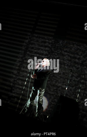 concert of the French singer Christophe at the Olympia theatre in Paris after 27 years of absence on stage (France, 10/03/2002) Stock Photo