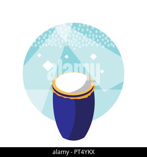 congas icon over white background, vector illustration Stock Vector