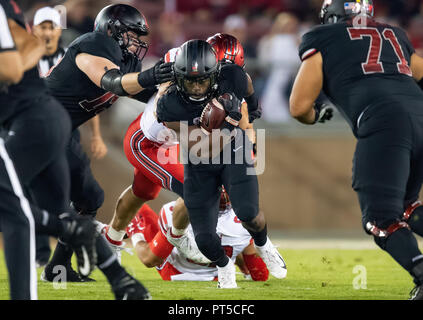 October 06, 2018: Stanford Cardinal running back Trevor Speights (23) rushes for yards, during a NCAA football game between the Utah Utes and the Stanford Cardinal at the Stanford Stadium in Stanford, California. Valerie Shoaps/CSM Stock Photo