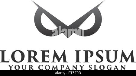 luxury owl eye logo design concept template Stock Vector