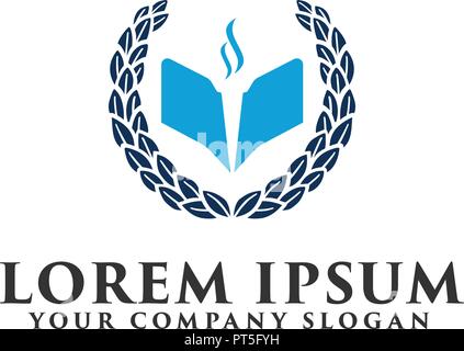 education university logo design concept template Stock Vector