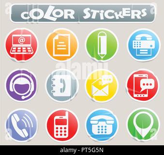 contact us professional web icons for your design Stock Vector