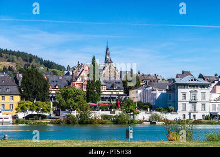 Traben-Trarbach, on the Mosel river, Rheinland-Pfalz, Germany Stock Photo