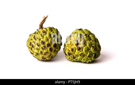 Custard apple fruit on white background isolated Stock Photo