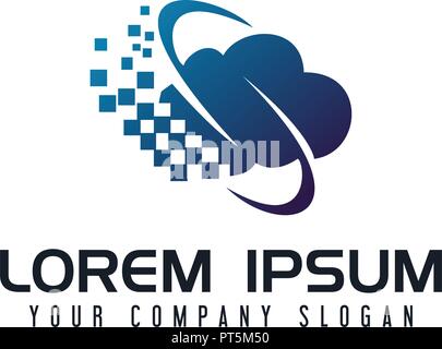 Communications internet cloud logo design concept template Stock Vector