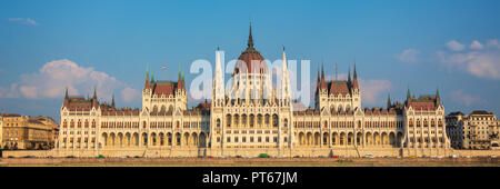 Panorama of Budapest parliament, Hungary Stock Photo