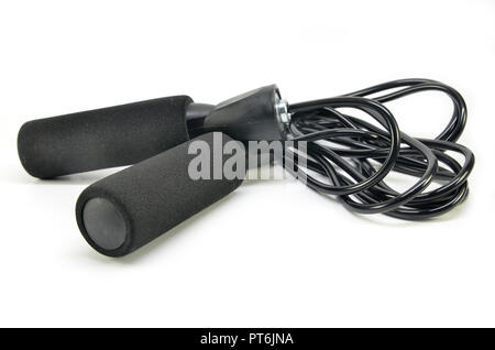 Modern skipping rope on a white background Stock Photo