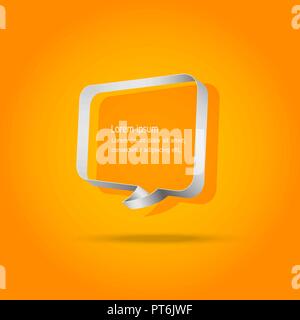 Speech bubbles on orange background, stock vector Stock Vector