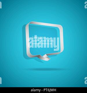 Speech bubbles on blue background, stock vector Stock Vector