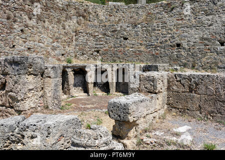 Ruins of the Asklepion, a sanctuary of the Greek God of healing ...