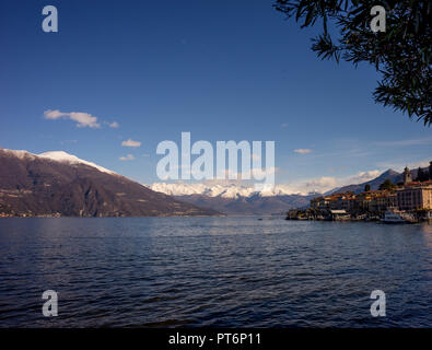 Europe, Italy, cityscape of Bellagio across lake Como Stock Photo