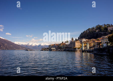Europe, Italy, cityscape of Bellagio across lake Como Stock Photo