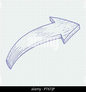 Arrow. Hand drawn sketch Stock Vector