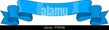 Blue ribbon banner Stock Vector