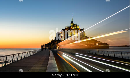 Island Monastery Mont Saint Michel, Normandy France Stock Photo