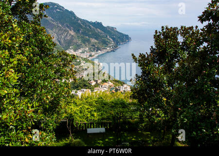 the Amalfi coast viewed from the town of ravello Italy Stock Photo