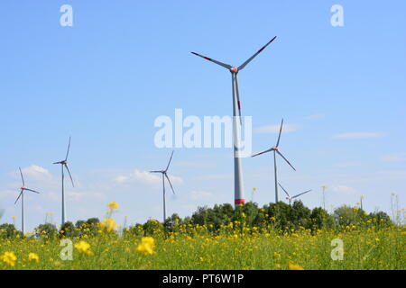 Windkraftanlage      Hintergrund Stock Photo