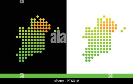 Map of Ireland Stock Vector