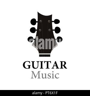 Guitar Music Logo for Show or School Stock Vector