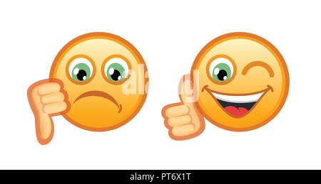 Sad and Joy Smileys Stock Vector