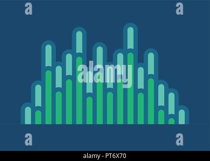 Creative Logo of Northern Lights Stock Vector