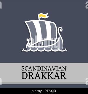 Vector Symbol with Drakkar Stock Vector