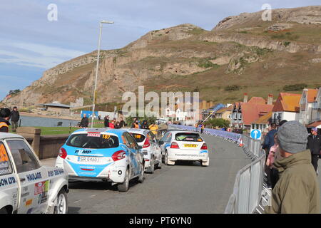 Wales Rally GB Llandudno, The Great Orme Time Trial Stage Stock Photo