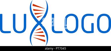 Lux DNA company logo vector template. Stock Vector