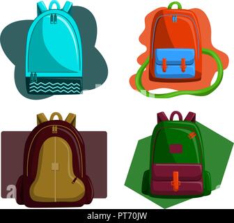 Bag Back to School Vector Set Stock Vector