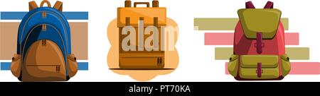 Bag Back to School Vector Set Stock Vector