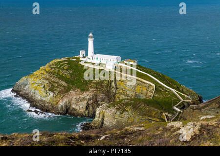 South Stack Lighthouse on the north west coast of Anglesey Stock Photo