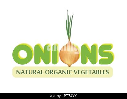 Logo with Onion Stock Vector