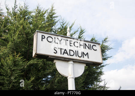 The Polytechnic Stadium -  a sports venue on Hartington Road, Chiswick, London, UK Stock Photo