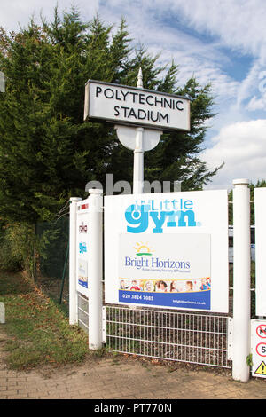 The Polytechnic Stadium -  a sports venue on Hartington Road, Chiswick, London, UK Stock Photo