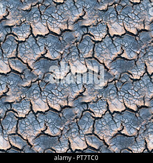 Cracked earth soil seamless pattern background Stock Photo